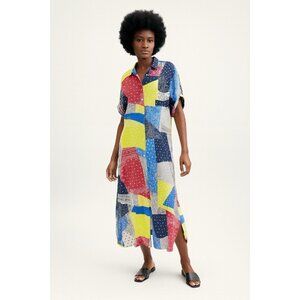 DKNY shirt dress midi colorful M
